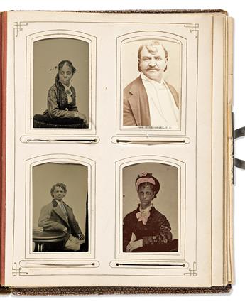 (PHOTOGRAPHY.) Pair of elegantly compiled photo albums from the Gwinn family of Savannah and New York.